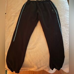 Men's Black Joggers with Light Blue Accents